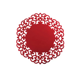 Sottopiatto Carta "Lasercut" Rosso Diam. cm33 pz4 a cf.