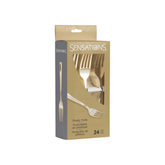 Forchetta Plastica Riutilizzabile Oro metalizzato pz24