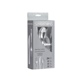 Set Posate Plastica Riutilizzabile Argento pz24