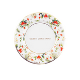 Piatto Carta Natale "Christmas Greetings" cm 23 pz8 a cf.