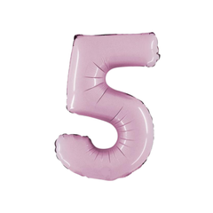 Foil Balloon Number "5" Pink 14"- 36cm pcs1