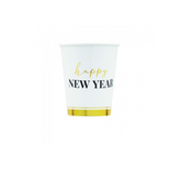 Bicchiere Carta "Happy New Year" Clock White Ml 250 pz 8 a cf.