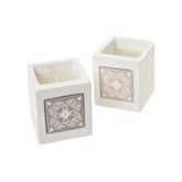 Candela Terracotta Linea Floreal cm7x8 2 assortimenti per confezione pz2 a cf.