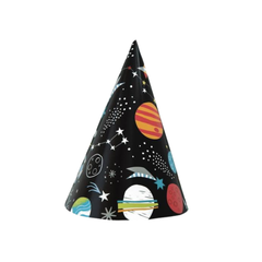 Outer Space Paper Cone Hats 8pcs