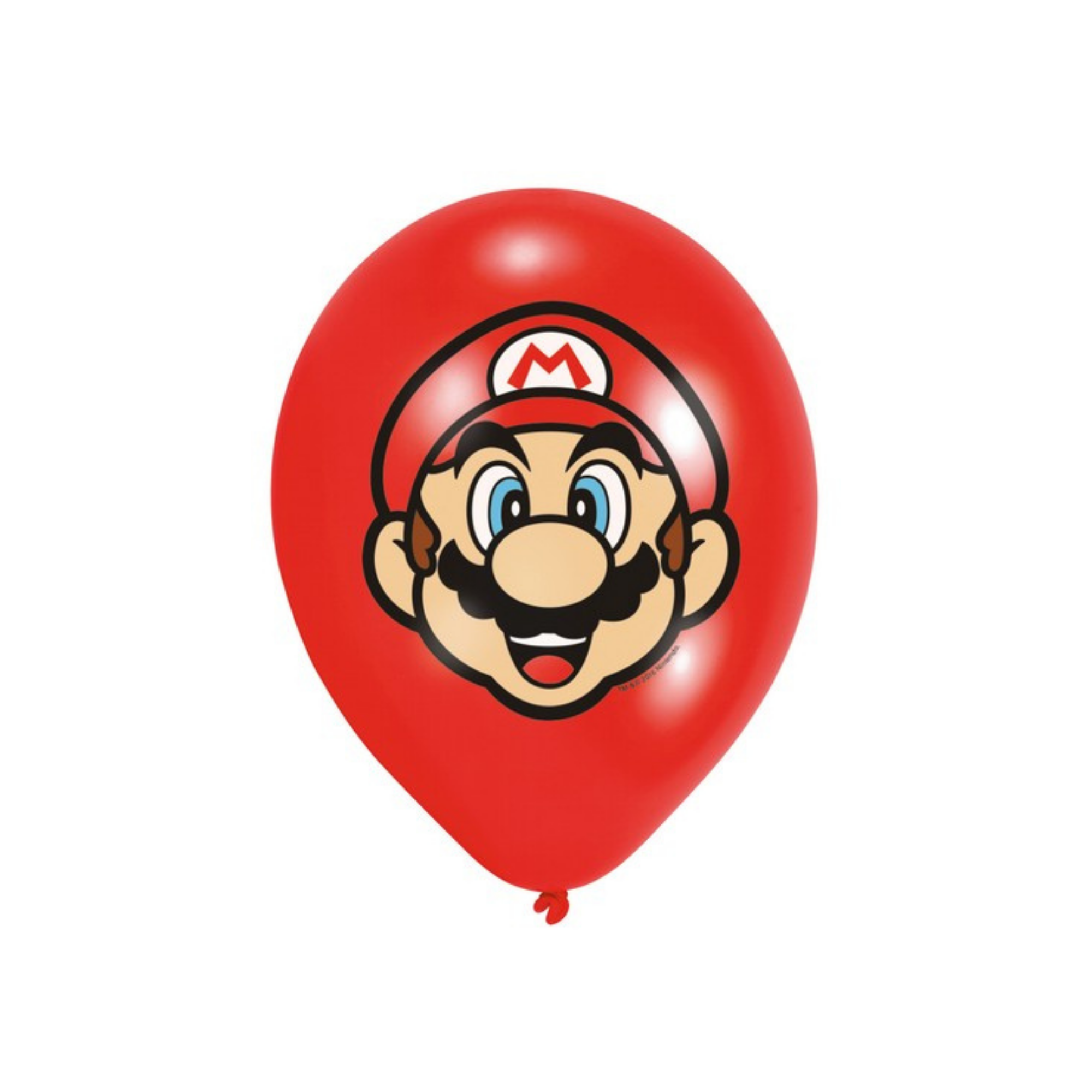 Super Mario 11"/28cm latex balloons with 4-color print, 6 pcs