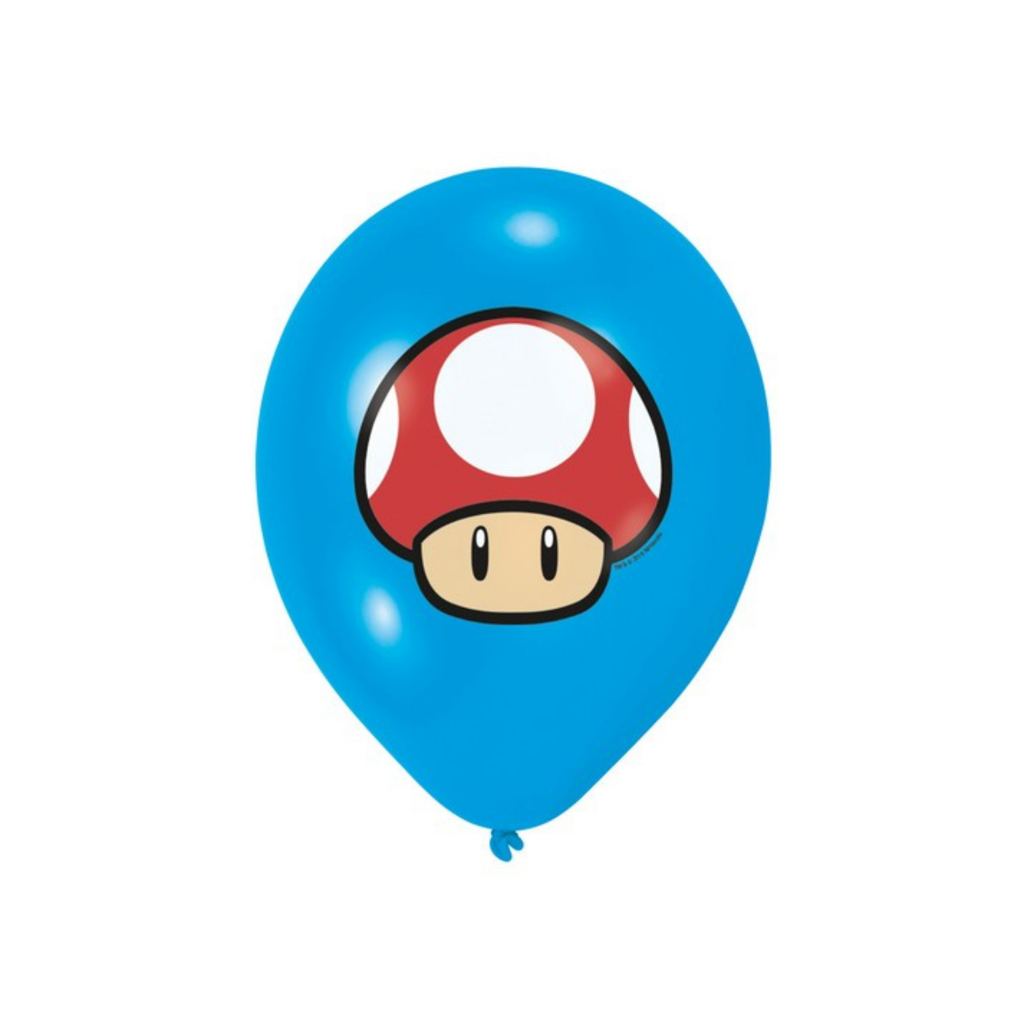 Super Mario 11"/28cm latex balloons with 4-color print, 6 pcs