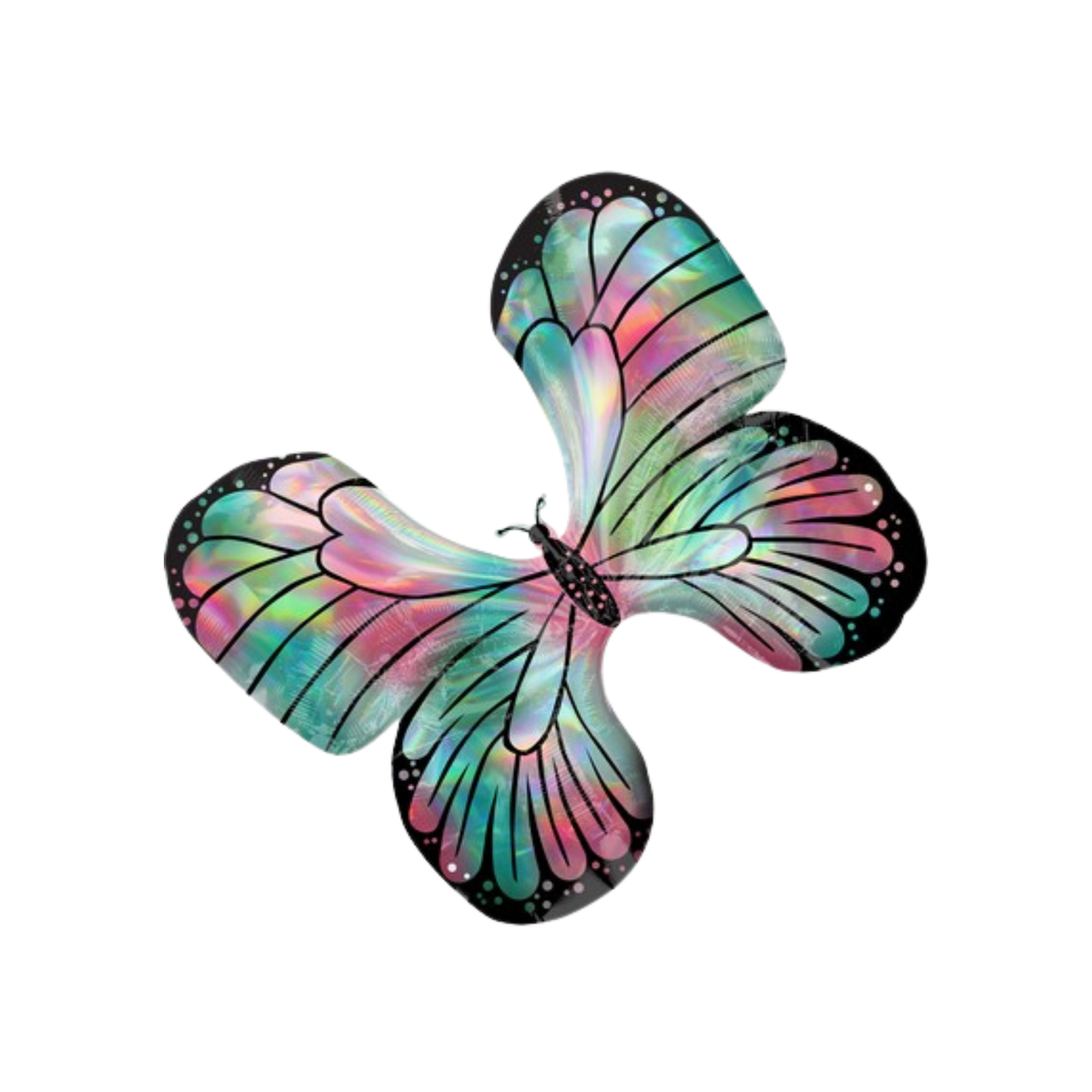 Pallone Foil Supershape "Farfalla" Holographic 76x66cm pz1