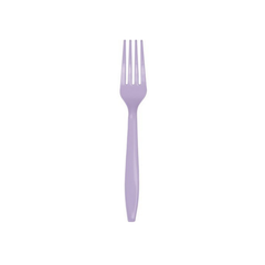 Plain Plastic Fork Lilac cm18 pcs24