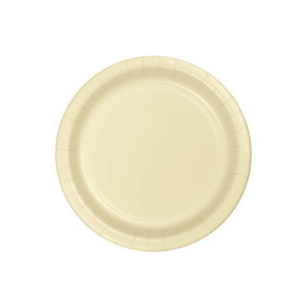 Plain Ivory Paper Plate 18cm 24pcs