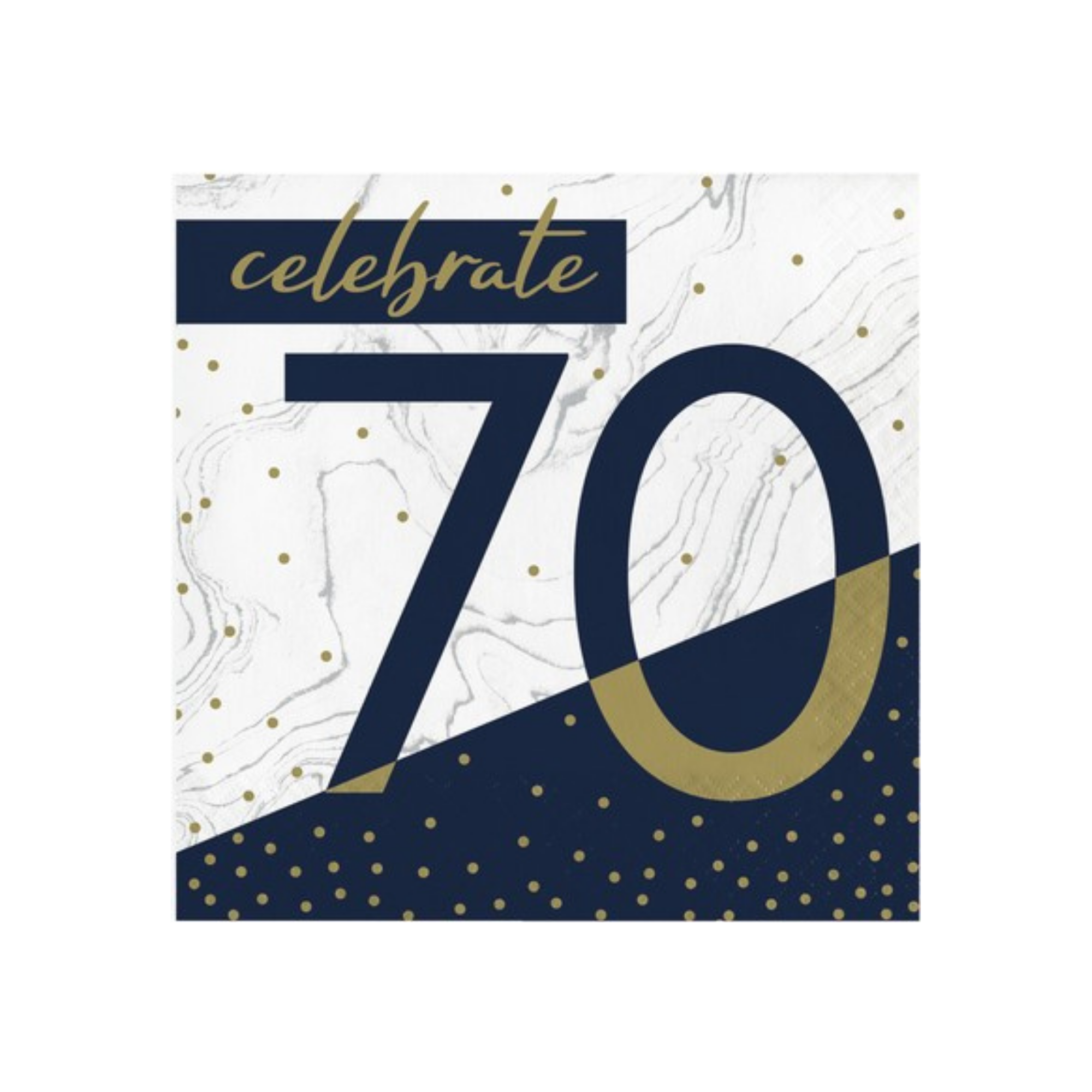 Szalvéta Szám 70 cm33x33 Blue Navy and Gold 16 db
