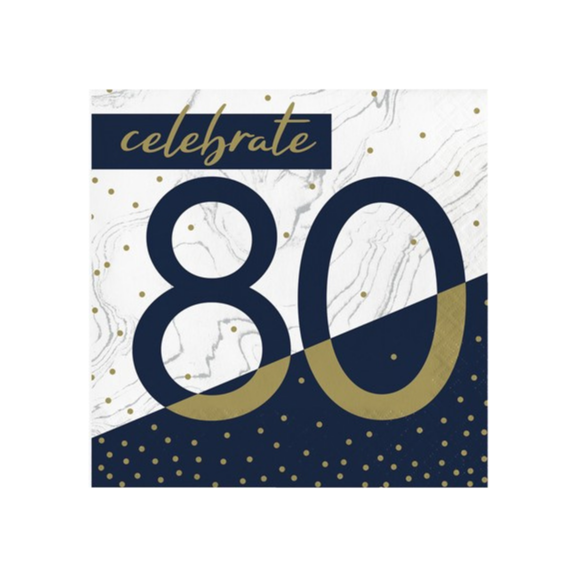 Tovagliolo Numero 80 cm33x33 Blue Navy and Gold pz 16