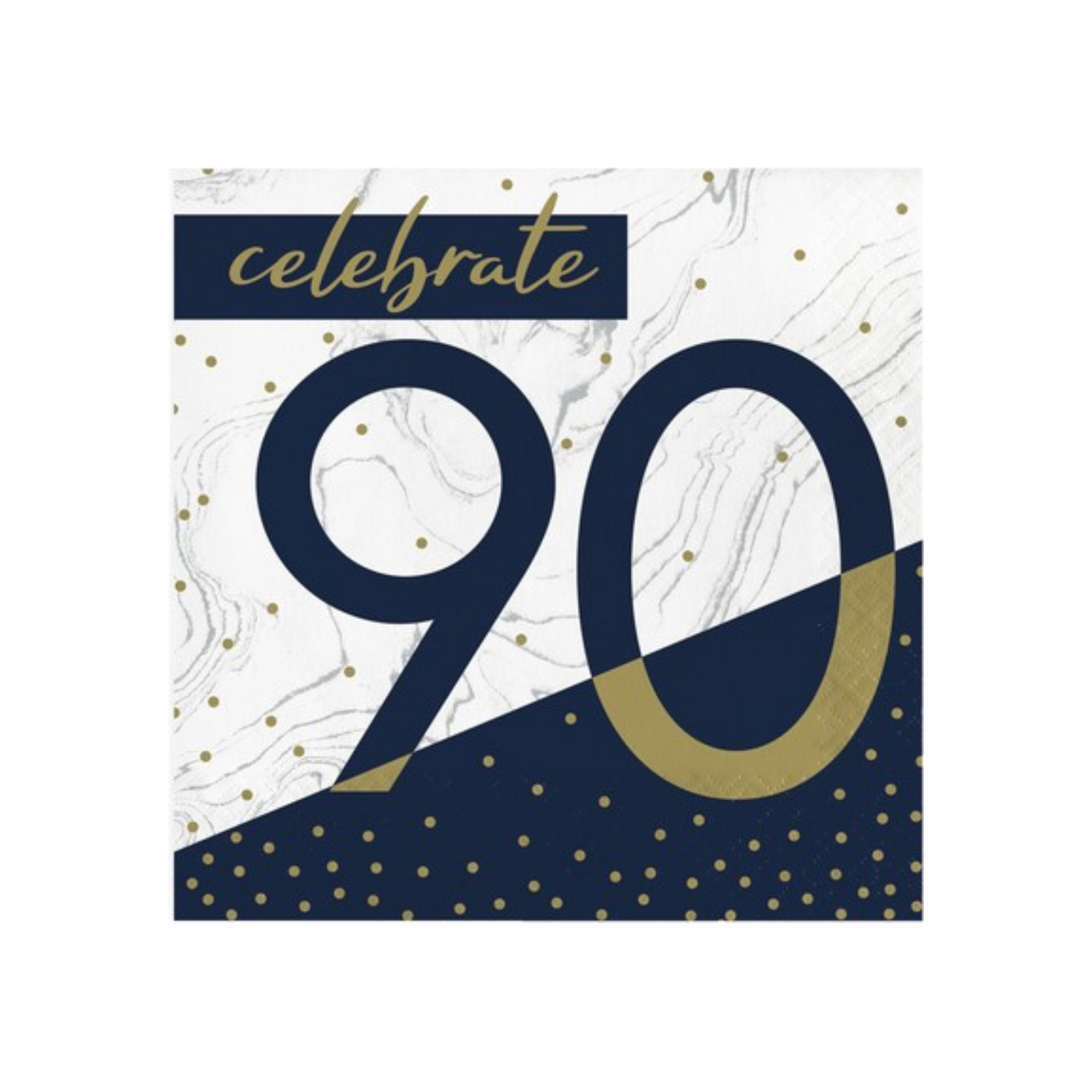 Tovagliolo Numero 90 cm33x33 Blue Navy and Gold pz 16