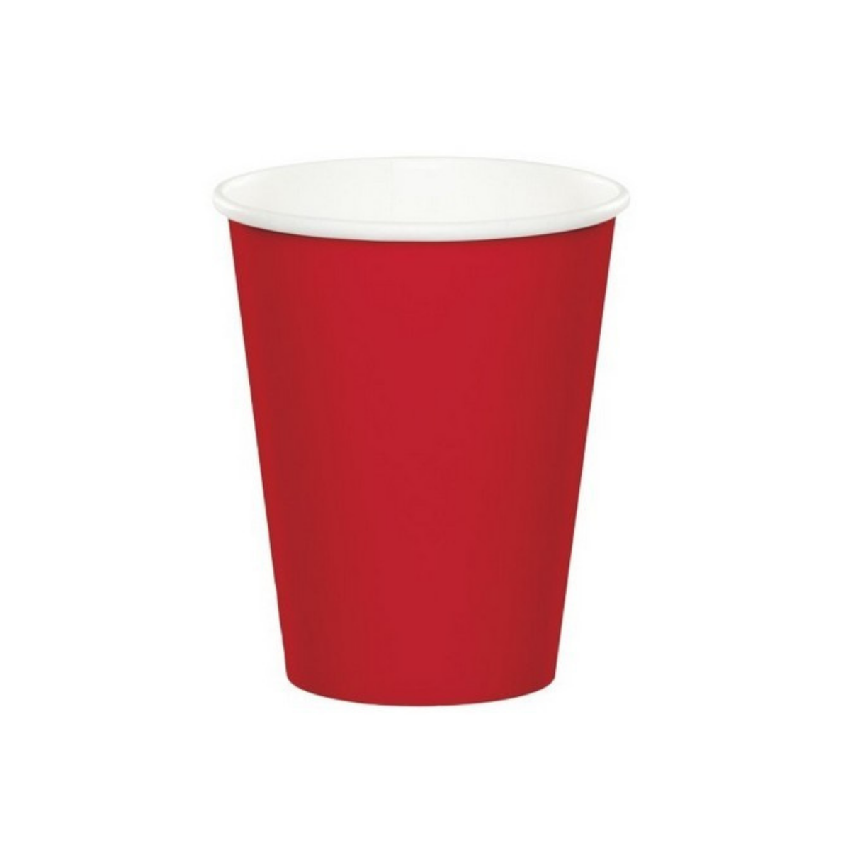 Paper Cup Solid Color Red ml266 pcs8