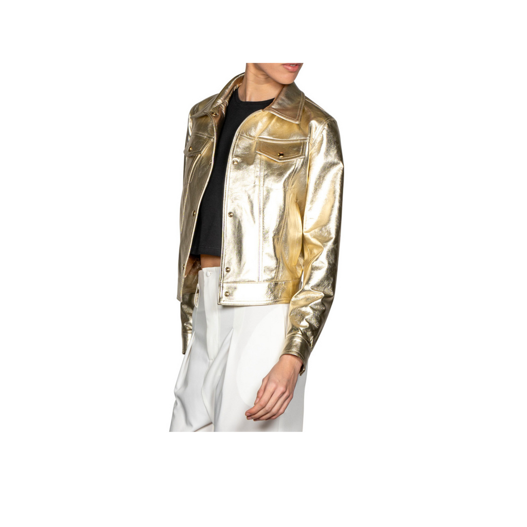 Giacca  Donna 80’s Style Laminata Oro – Collezione Corium Vibes