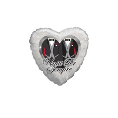 Palloncino Foil Cuore 'Uniti per Sempre' – 18" (45 cm) (Men)