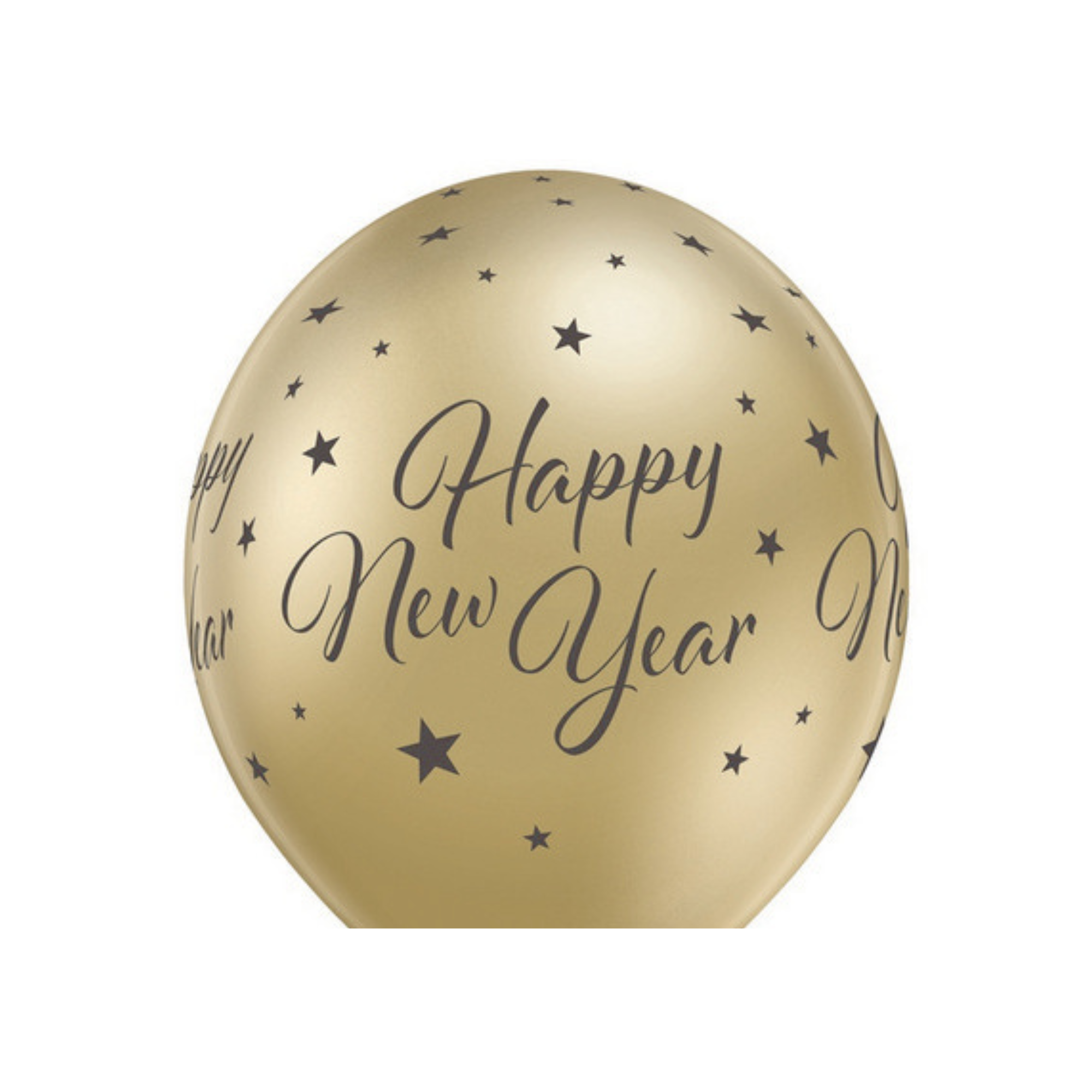 Pallone Lattice "Happy New Year" Oro/Argento,  12" - 30 cm  pz6 a cf.