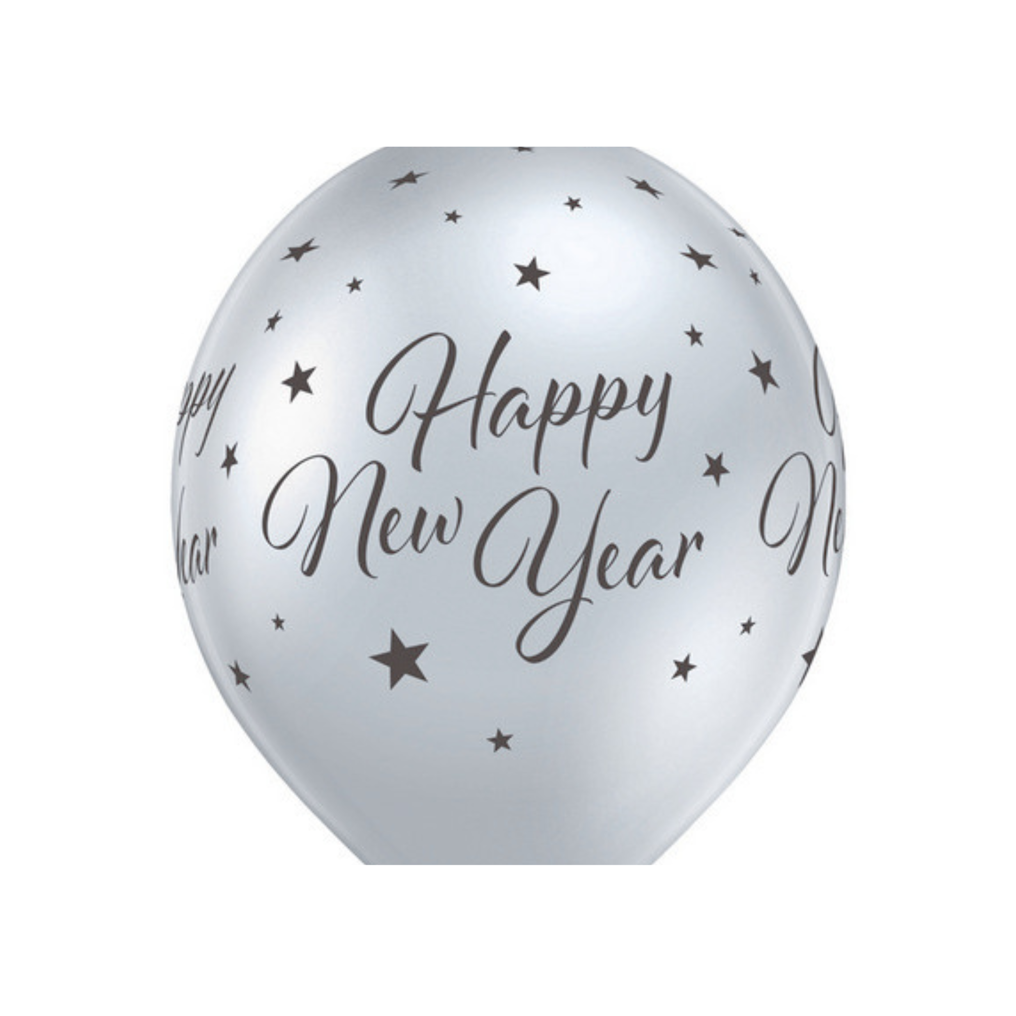 Pallone Lattice "Happy New Year" Oro/Argento,  12" - 30 cm  pz6 a cf.