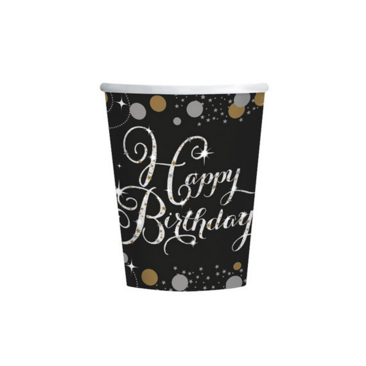 Bicchiere Carta Happy Birthday Sparkling Celebrations ml250 pz 8