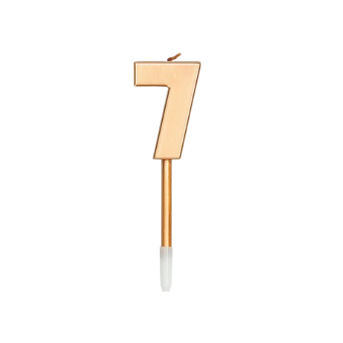 Candle number Seven Metallic Bronze H 11cm pcs1