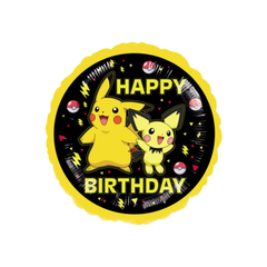 Foil balloon "17" Pokemon "Happy Birthday" cm42 cm pcs1