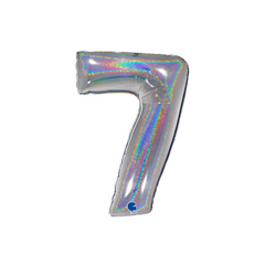 Foil Balloon Number "7" Silver 40" - 102cm pcs1