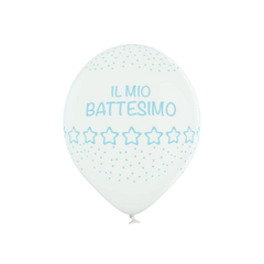 Palloncini in Lattice "Il mio battesimo" Azzurro 12" cm30 pz24