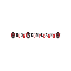 Festone "Buon Compleanno" XL  Milan cm294x20 personalizzabile