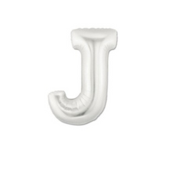 Pallone Foil Lettera "J" Argento 40" - 102cm pz1