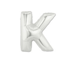 Pallone Foil Lettera "K" Argento 40" - 102cm pz1