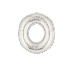 Pallone Foil Lettera "O" Argento 40" - 102cm pz1