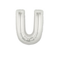Pallone Foil Lettera "U" Argento 40" - 102cm pz1