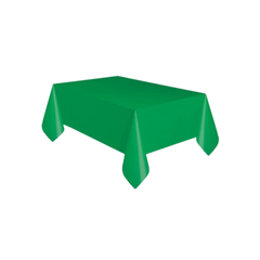 Plain Emerald Green Plastic Tablecloth 137x274 cm 1 pcs