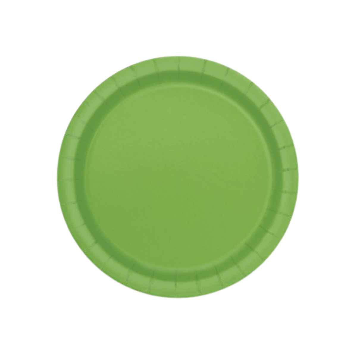 Plain Paper Plate Lime Green cm22 pcs8