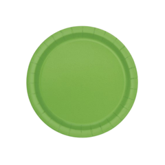 Plain Paper Plate Lime Green cm22 pcs8