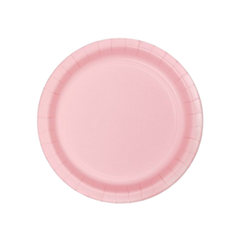 Piatto Carta Tinta unita Rosa  cm22 pz8