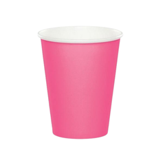 Paper Cup Solid Color Fuchsia ml266 pcs24