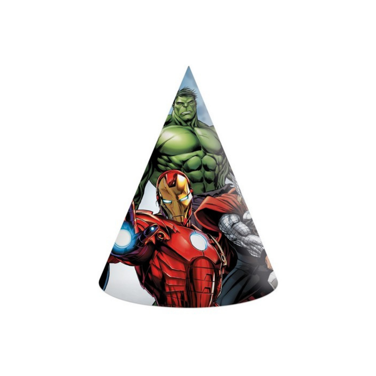 Cappellino cono Avengers carta pz6