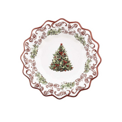 Piatto Carta Natale "Chistmas Pottery" cm 27  pz8 a cf.