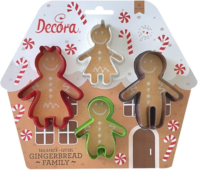 Tagliapasta Plastica Gingerbread Family Kit da pz8