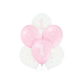 Latex lufi "Boldog 1. Születésnapot" Pink 12" cm30 db 24