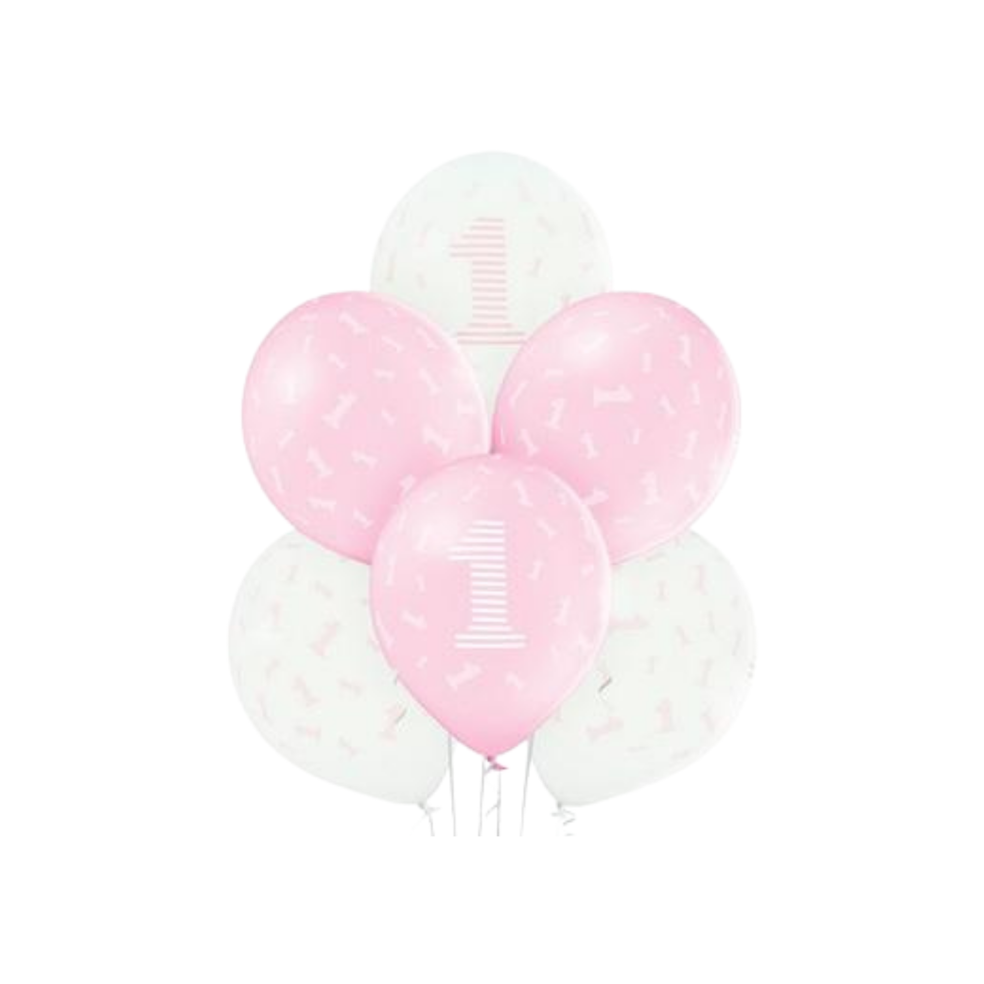 Latex lufi "Boldog 1. Születésnapot" Pink 12" cm30 db 24