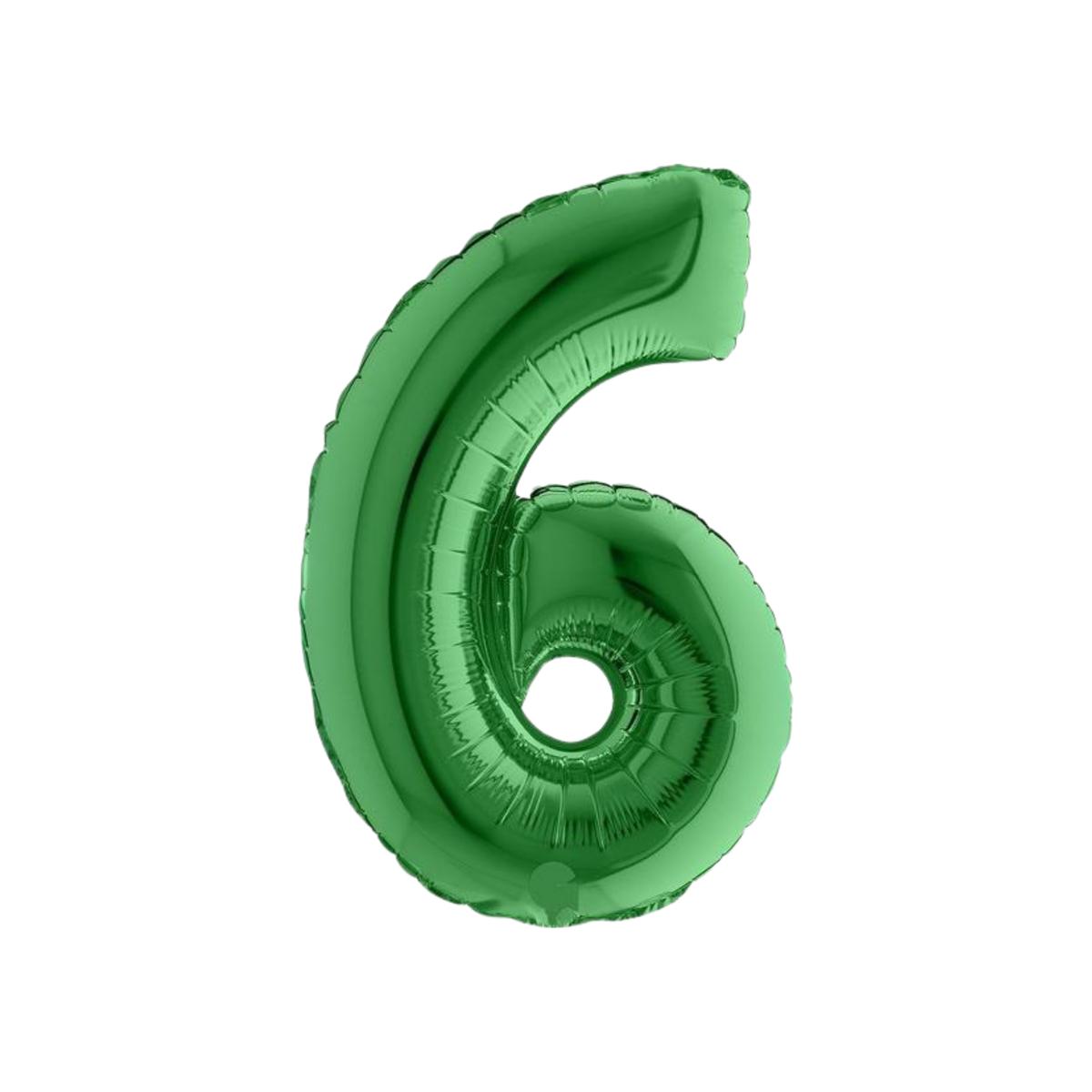 Pallone Foil Numero "6" Verde 14"- 36cm pz1