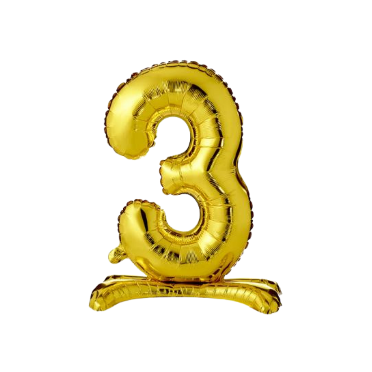 Self Standing Foil Balloon Number "3" Gold 40cm pcs1