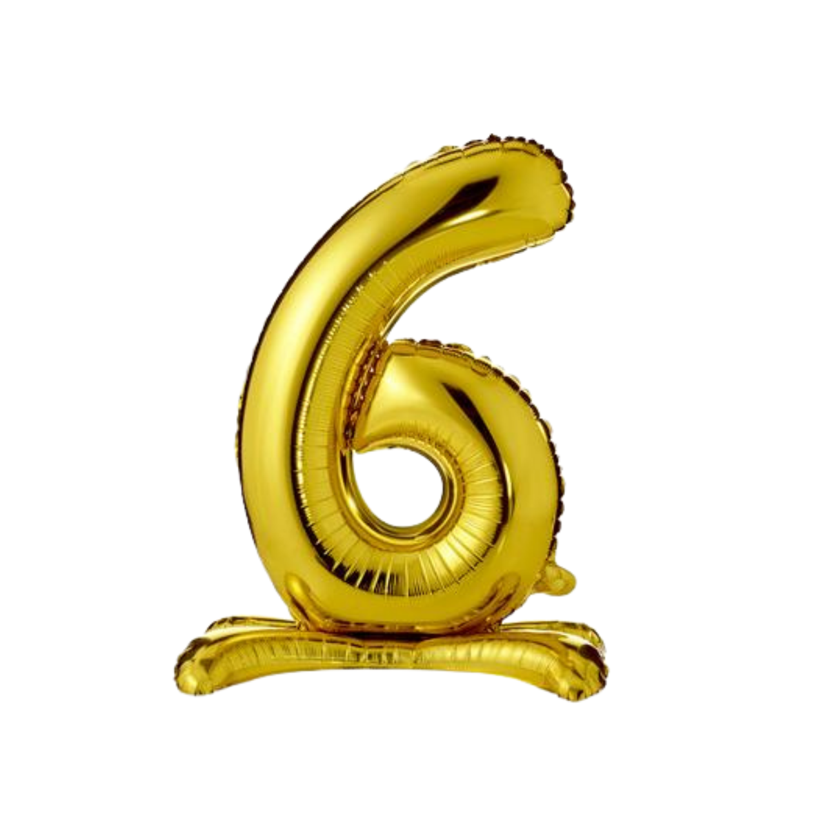 Self Standing Foil Balloon Number "6" Gold 40cm pcs1