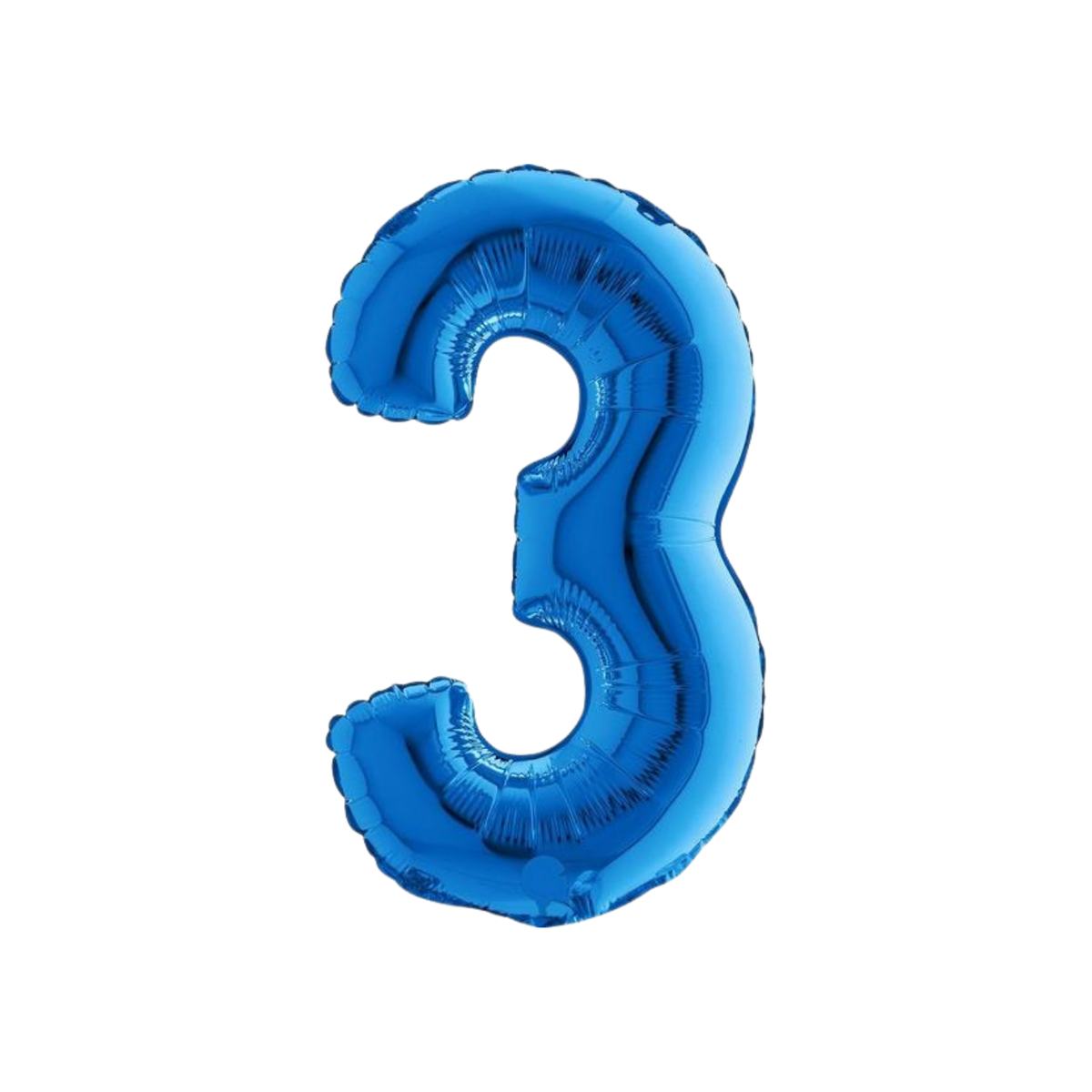 Pallone  Foil Numero "3" Blu 14" - 36cm pz1