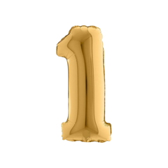 Pallone  Foil Numero "1" Oro 14"- 36cm pz1