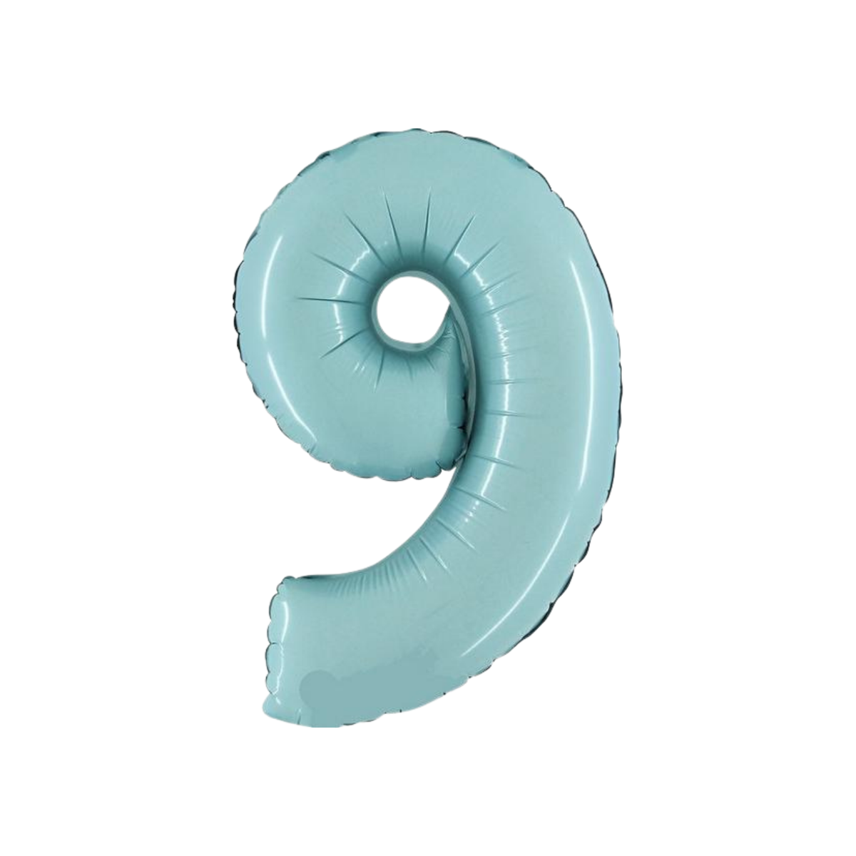 Pallone  Foil Numero "9" Celeste 14" - 36cm pz1