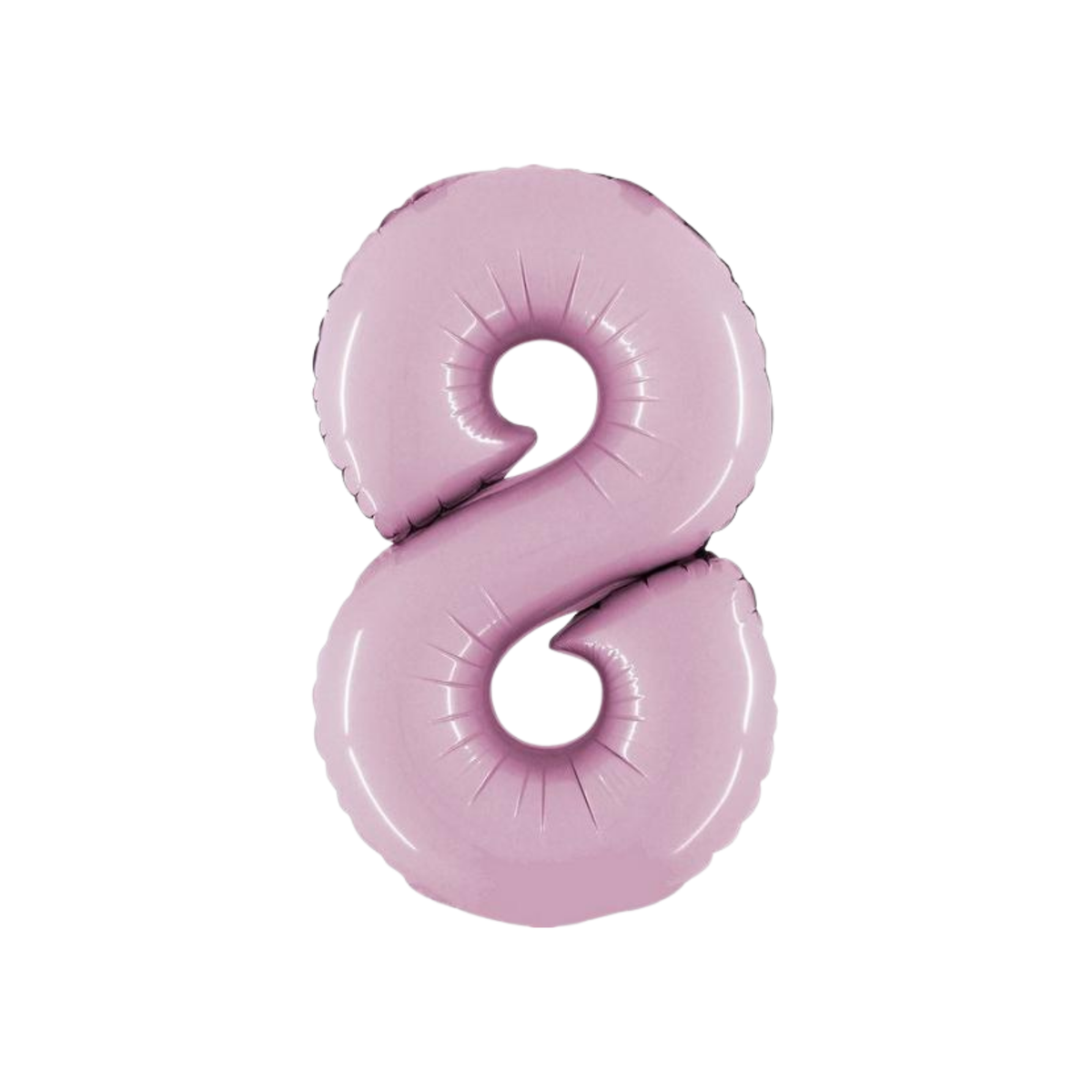 Pallone  Foil Numero "8" Rosa 14" - 36cm pz1