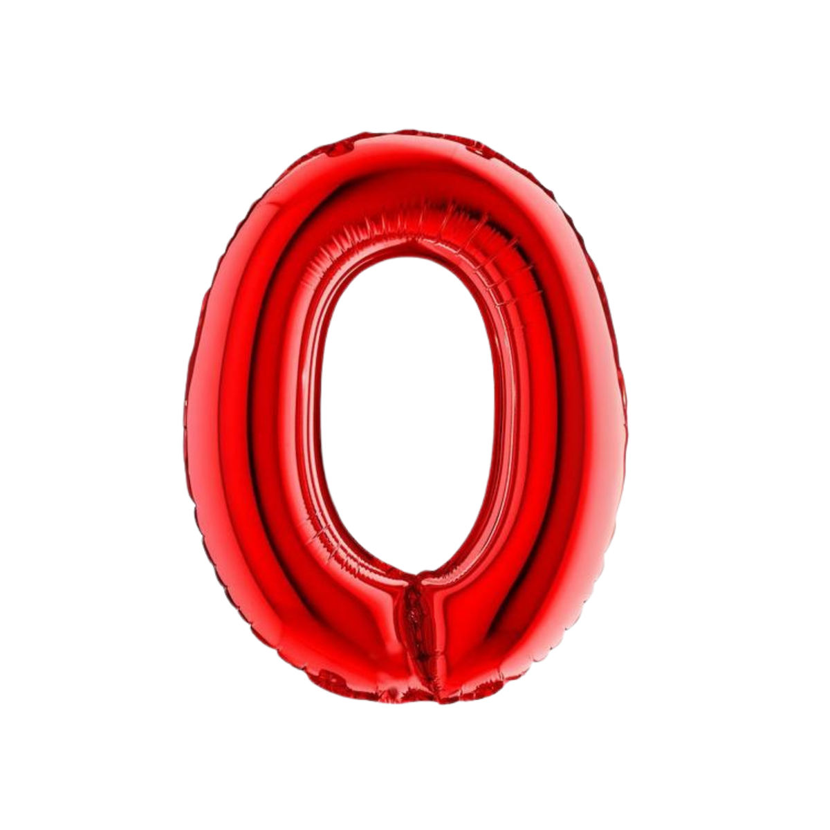 Pallone Foil Numero "0" Rosso 14" - 36cm pz1