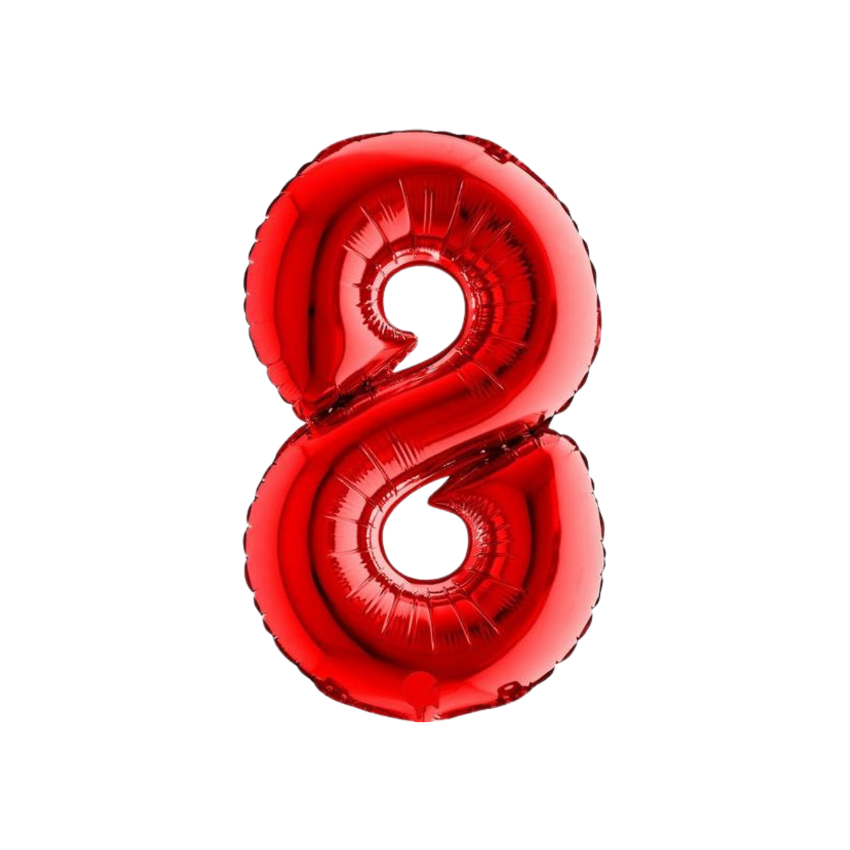 Pallone Foil Numero "8" Rosso 14"- 36cm pz1